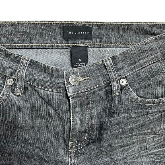 The Limited Womens Straight Denim Jeans Size 6 Black Gray Wash Classic Basic - Picture 4 of 10